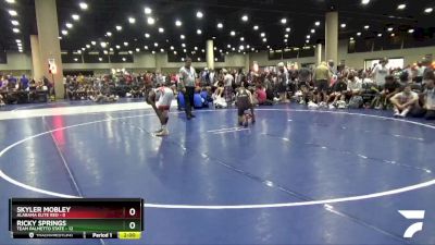 120 lbs Round 4 (6 Team) - Ricky Springs, Team Palmetto State vs Skyler Mobley, Alabama Elite Red