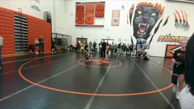 78-85 lbs Quarterfinal - Oakley Pedraza, Worland Middle School vs Chloe Burton, Laurel Middle School
