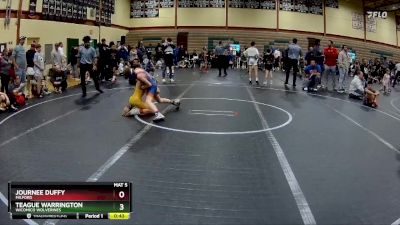 80 lbs Cons. Round 1 - Teague Warrington, Wicomico Wolverines vs Journee Duffy, Milford