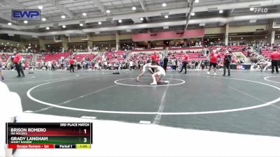 85 lbs 3rd Place Match - Brison Romero, WA Rockies vs Grady Langham, Honey Badger