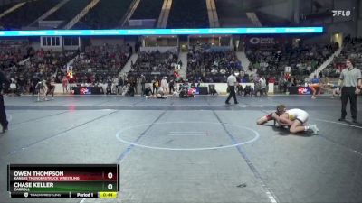 132 lbs Cons. Round 1 - Owen Thompson, Kansas Thunderstruck Wrestling vs Chase Keller, Carroll