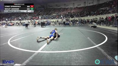 70 lbs Semifinal - Lynnly Springfield, Runestone vs Bexley Leisinger, Choctaw Ironman Youth Wrestling