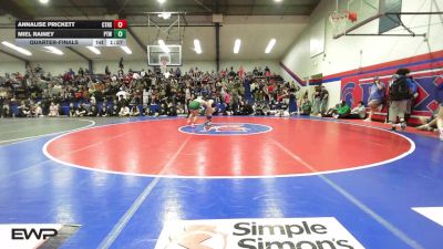 110 lbs Quarterfinal - Annalise Prickett, Catoosa HS vs Miel Rainey, Pryor Tigers Wrestling