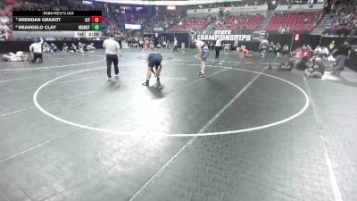 D1-285 lbs Quarterfinal - Brendan Grabot, Kenosha Indian Trail vs Deangelo Clay, Monona Grove/McFarland