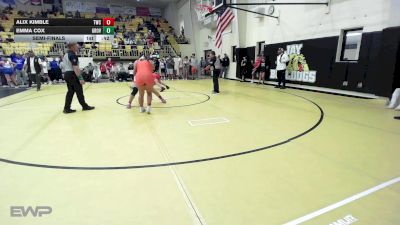 155 lbs Semifinal - Alix Kimble, Tahlequah Wrestling Club vs Emma Cox, Grove JH Girls
