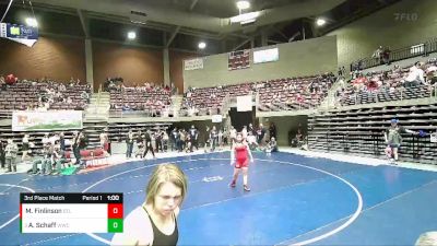 125 lbs 3rd Place Match - Aubry Schaff, Wasatch Wrestling Club vs Madison Finlinson, Delta Wrestling Club