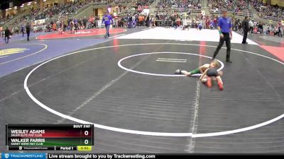 43 lbs Cons. Semi - Wesley Adams, Salem Elite Mat Club vs Walker Farris, Sweet Home Mat Club