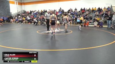 100 lbs Cons. Round 2 - Carter Koenig, Tiger Wrestling Club vs Cruz Allen, DC Elite