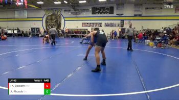 JV-43 lbs Round 1 - Kael Baccam, Cedar Rapids Washington vs Abrum Rhoads, Cedar Rapids Jefferson