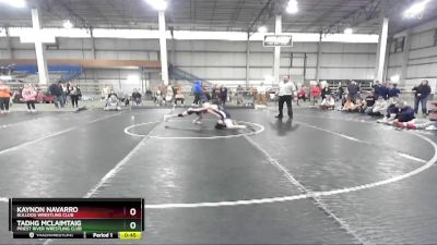 95 lbs Cons. Round 7 - Kaynon Navarro, Bulldog Wrestling Club vs Tadhg McLaimtaig, Priest River Wrestling Club