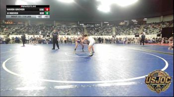 119 lbs Consi Of 8 #1 - Haven Grover, D3 Wrestling Cluib vs Jj Reeves, Midwest City Bombers Youth Wrestling Club
