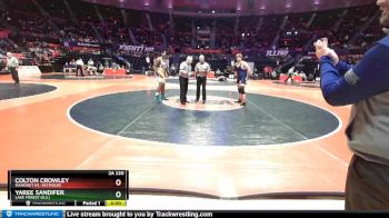 2A 220 lbs Cons. Round 1 - Yaree Sandifer, Lake Forest (H.S.) vs Colton Crowley, Mahomet (M.-Seymour)