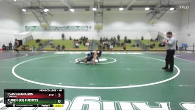 141 lbs Champ. Round 1 - Ruben (rj) Fuentes, Cuesta vs Evan Granados, Cerritos