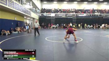 125 lbs Cons. Round 3 - Evan Rabago, Mt. San Antonio College vs Zechan Blades, Sierra College