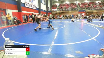 120 lbs Consi Of 8 #2 - Emmett Snyder, Tahlequah vs Wyatt Burton, Pryor Tigers Wrestling