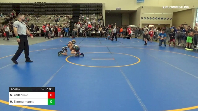 60 lbs Quarterfinal - Nathan Yoder, Broad Axe vs Hugh Zimmerman ...