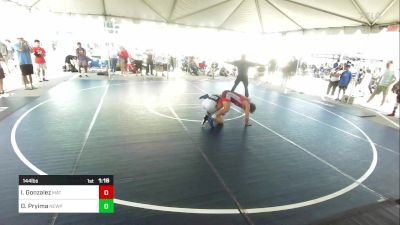 144 lbs Round Of 64 - Isaac Gonzalez, Mat Warriors vs Demian Pryima, Newport Harbor