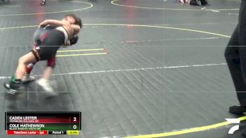 43 lbs Semifinal - Caden Lester, Vicksburg Bulldog WC vs Cole Mathewson, Black Knights Youth WC