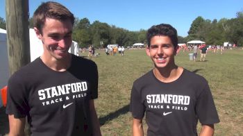 Stanford's Sean McGorty and Grant Fisher did a workout before race and believe Stanford will contend for title this year