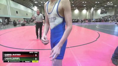 215C Quarterfinal - Carson Barnes, St. Pius X (Kansas City) JV vs Gabriel Busteed, Neosho JV