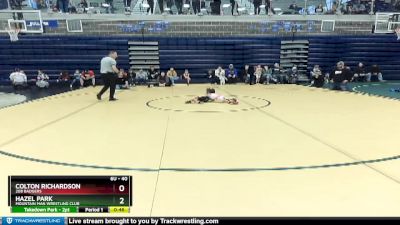 40 lbs Cons. Round 1 - Hazel Park, Mountain Man Wrestling Club vs Colton Richardson, 208 Badgers