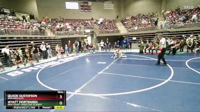 59 lbs Champ. Round 1 - Quade Gustafson, Badlands Elite vs Wyatt Mortensen, Iron County Wrestling Academy