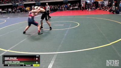 215 lbs Champ. Round 1 - Zeke Enlow, North Pole Patriots vs Hayden Martin, South Anchorage High School