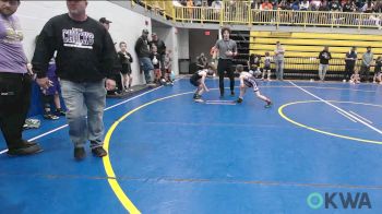 58 lbs Round Of 16 - Creed Long, Chickasha Youth Wrestling vs Winston Bolay, Perry Wrestling Academy