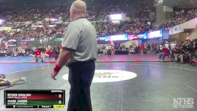 AA - 170 lbs Semifinal - Mark Ahner, Glacier (Kalispell) vs Ryder English, Great Falls / MSDB