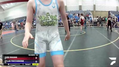 92 lbs Cons. Round 2 - Judd Riggins, MI vs Dylan Maccagnone, OH