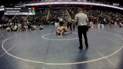 2A 138 lbs 3rd Place Match - Alexander May, Hendersonville High School vs Michael Fischer, East Surry