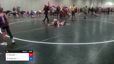 74 lbs Cons. Semi - Phillip Durden, Florida vs Deklan Koopman, Bears Wrestling Club Inc.