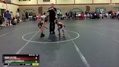 56 lbs Round 2 - Knox Guyer, North East Jr Wrestling vs Leonardo Marenco, Warhawks