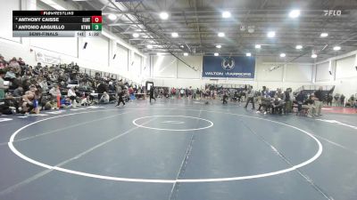 150 lbs Semifinal - Anthony Caisse, East Lyme/Norwich Tech vs Antonio Arguello, Newtown