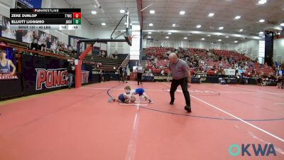 40 lbs 3rd Place - Zeke Dunlop, Team Tulsa Wrestling Club vs Elliott Liogghio, Jaguar Wrestling Club