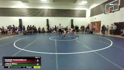 215 lbs Cons. Round 3 - Tanner Manganiello, Timberline vs Cyrus Beall, Timberline