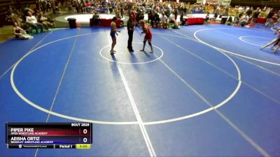 130 lbs Cons. Round 3 - Piper Pike, Apex Wrestling Academy vs Aeisha Ortiz, Brawley Wrestling Academy