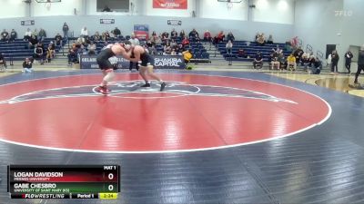 197 lbs 1st Place Match - Logan Davidson, Friends University vs Gabe Chesbro, University Of Saint Mary (ks)