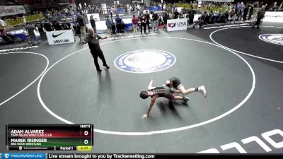 108 lbs Quarterfinal - Adam Alvarez, Team Selma Wrestling Club vs Marek Risinger, Red Wave Wrestling