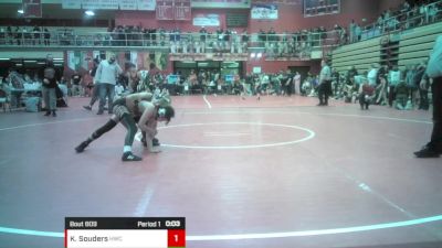 14U - 100 lbs Quarters - Kassie Souders, Hybrid Wrestling Club vs Cuzko Daniels, Indiana