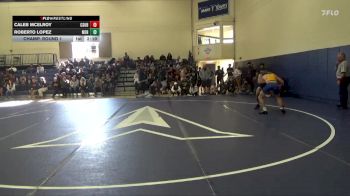 133 lbs Champ. Round 1 - Caleb McElroy, Cal State Bakersfield vs Roberto Lopez, Menlo College