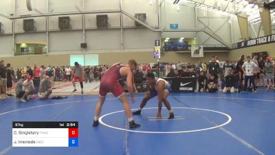 97 kg Quarterfinal - Chase Singletary, TMWC/Ohio RTC vs Jeremiah Imonode, West Point RTC