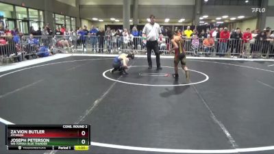 90 lbs Cons. Round 2 - Joseph Peterson, WR-Topeka Blue Thunder vs Za`Vion Butler, Atchison