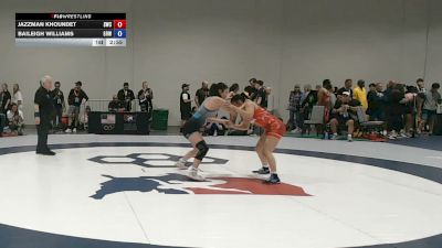 125 lbs Cons. Rd Of 32 - Jazzman Khoundet, Stallions Wrestling Club vs Baileigh Williams, Gold Rush Wrestling