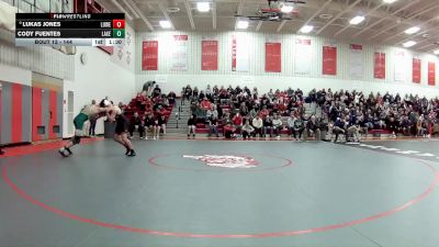 144 lbs Champ. Round 1 - Lukas Jones, Lutheran West vs Cody Fuentes, Lakeside