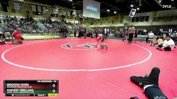 63 lbs Round 3 - Grayson Tatro, Fallbrook Wrestling Club vs Mathew Orellana, Hemet Youth Wrestling Club