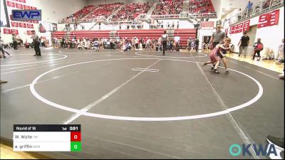 49 lbs Round Of 16 - Wyatt Wylie, Tuttle Wrestling vs Austin Griffin, Team Nomad