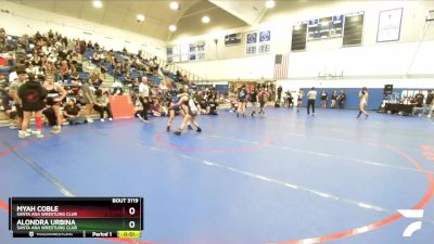 105 lbs Cons. Semi - Alondra Urbina, Santa Ana Wrestling Club vs Myah Coble, Santa Ana Wrestling Club