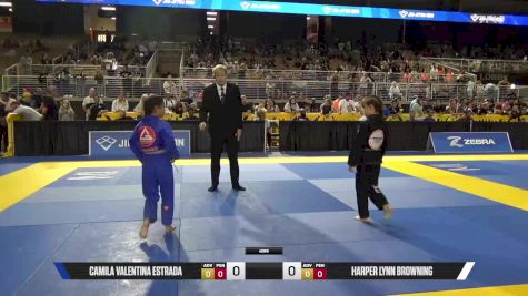 Harper Lynn Browning vs Camila Valentina Estrada 2025 Pan Kids Jiu-Jitsu IBJJF Championship