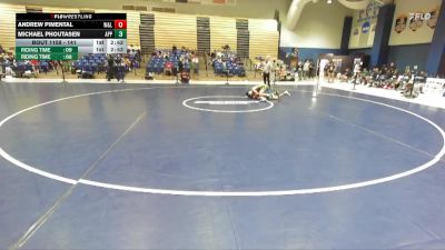 141 lbs Quarterfinal - Andrew Pimental, Washington & Lee vs Michael Phoutasen, Apprentice School